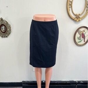 Valentino Miss V Vintage Black Knee Length Pencil Skirt Size 6